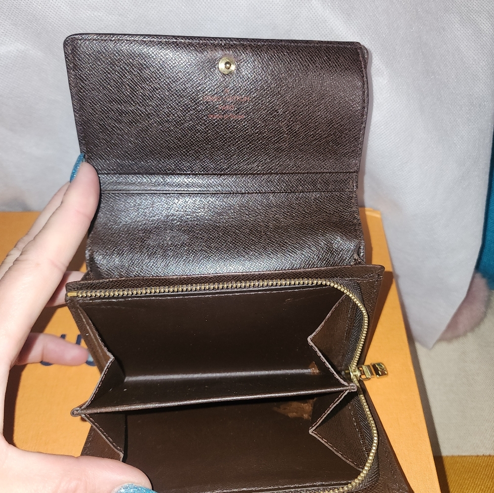 Louis Vuitton Damier Ebene Porte Monnaie Billets Tresor Bifold wallet & coin EUC - Picture 4 of 12